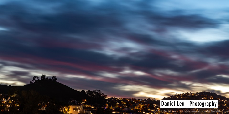 Colorful waves – Beautiful sunset clouds over Bernal Heights. – Bernal Heights