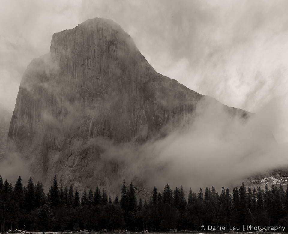 El Capitan with Fog, Yosemite National Park