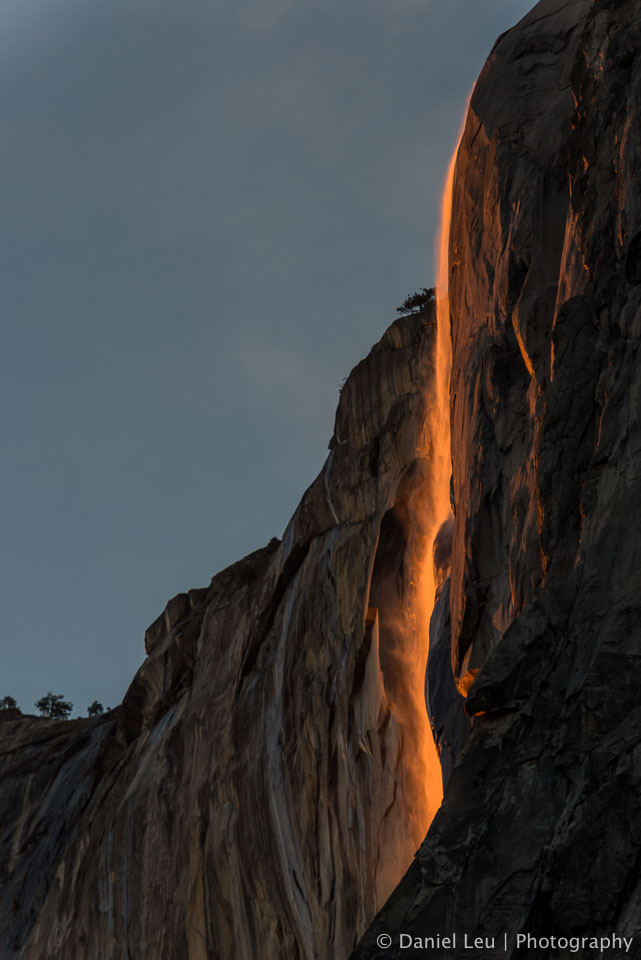 Glowing Horsetail Fall