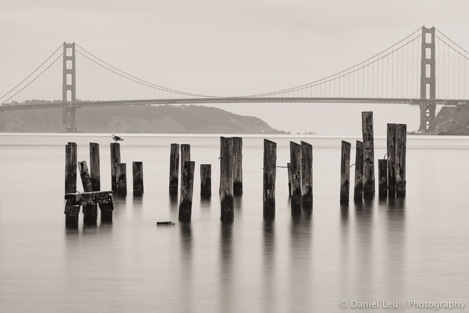 Golden Gate Bridge with Pilings