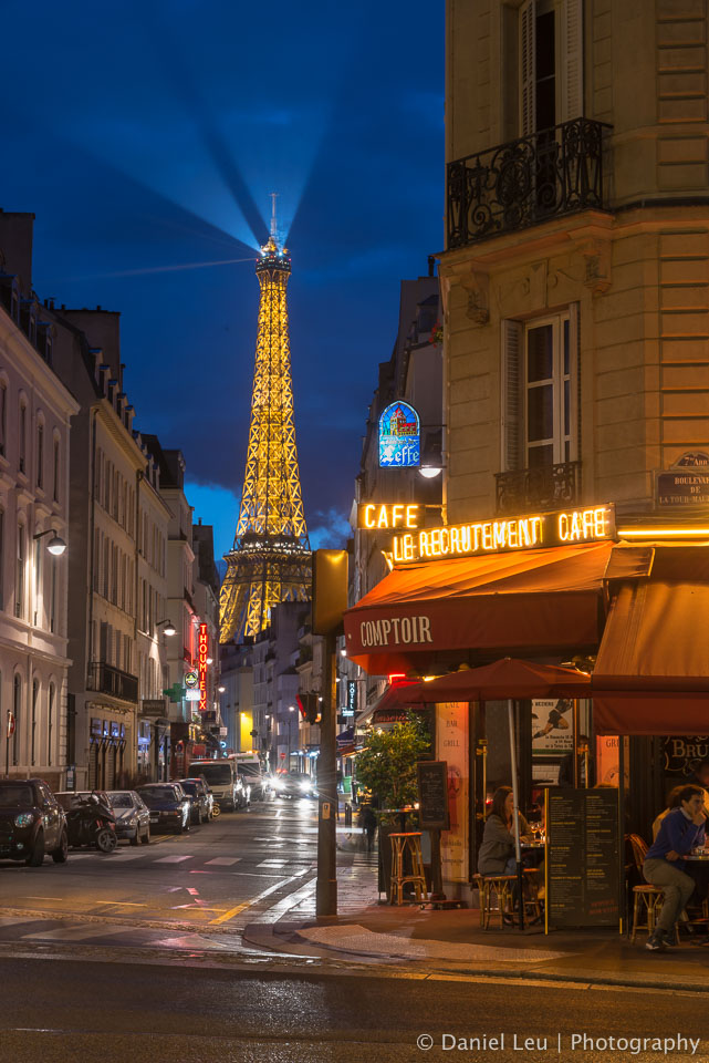 Eiffel Tower at Le Recrutement Cafe