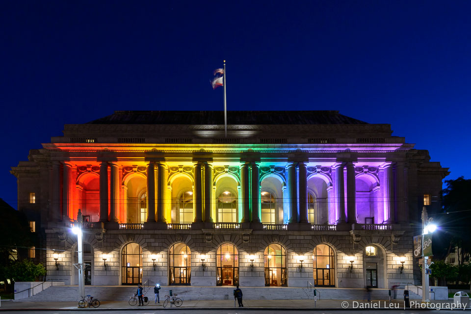 War Memorial Opera House with Rainbow Colors